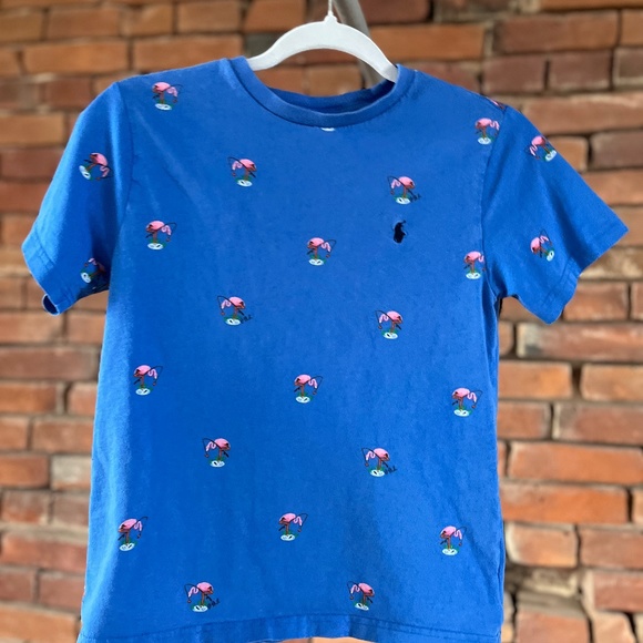 Children’s Ralph Lauren Polo cotton flamingo T shirt size M (10-12) - Picture 1 of 8